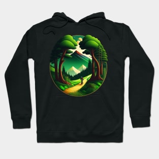 forest nautre mountain bike Hoodie